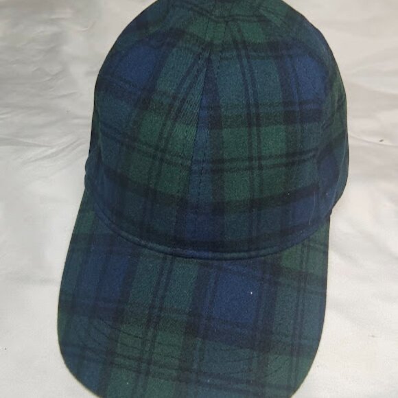 Loft Womens Plaid Checker Strapback Baseball Cap Hat - Picture 2 of 6
